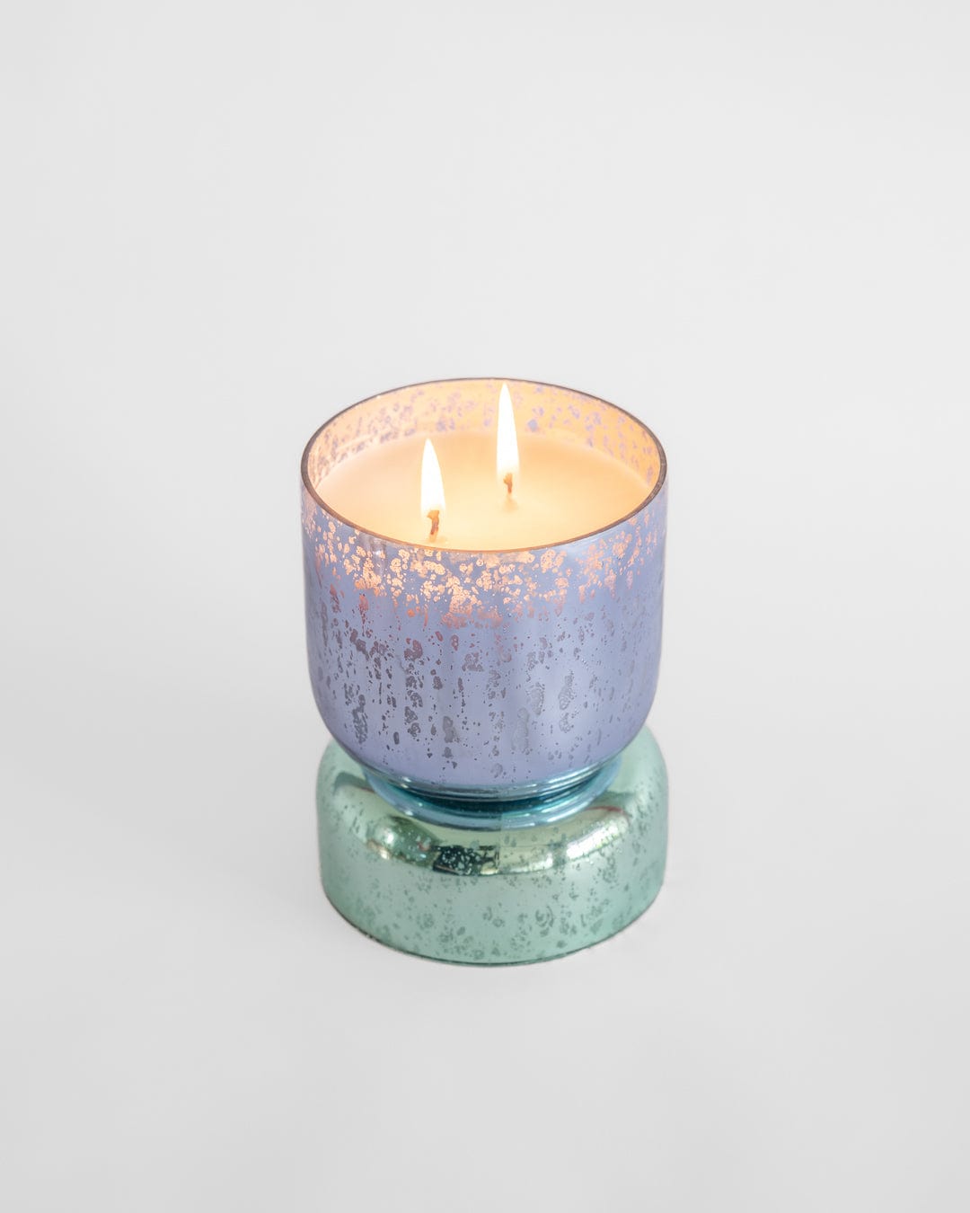 Shimmer Hourglass Soy Wax Candle in Hand Blown Glass