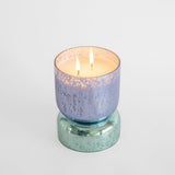 Shimmer Hourglass Soy Wax Candle in Hand Blown Glass