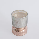 Shimmer Hourglass Soy Wax Candle in Hand Blown Glass