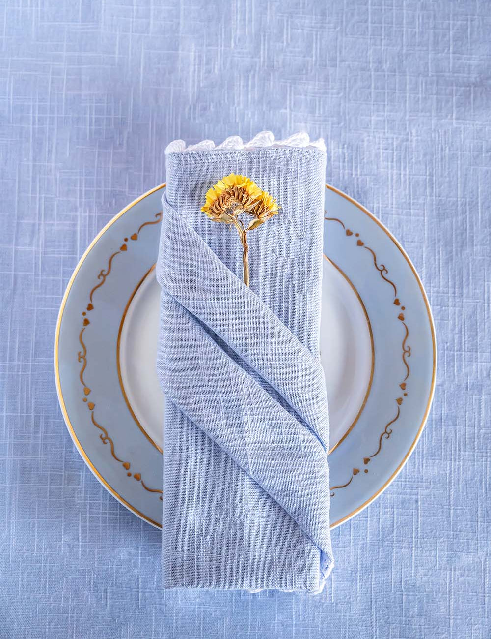 Silver Mist Hand Crochet Napkins - Set of 6