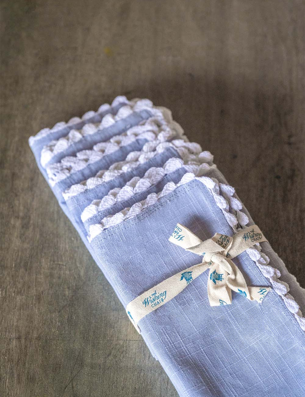 Silver Mist Hand Crochet Napkins - Set of 6