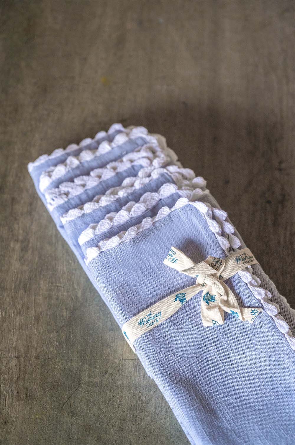 Silver Mist Hand Crochet Napkins - Set of 6