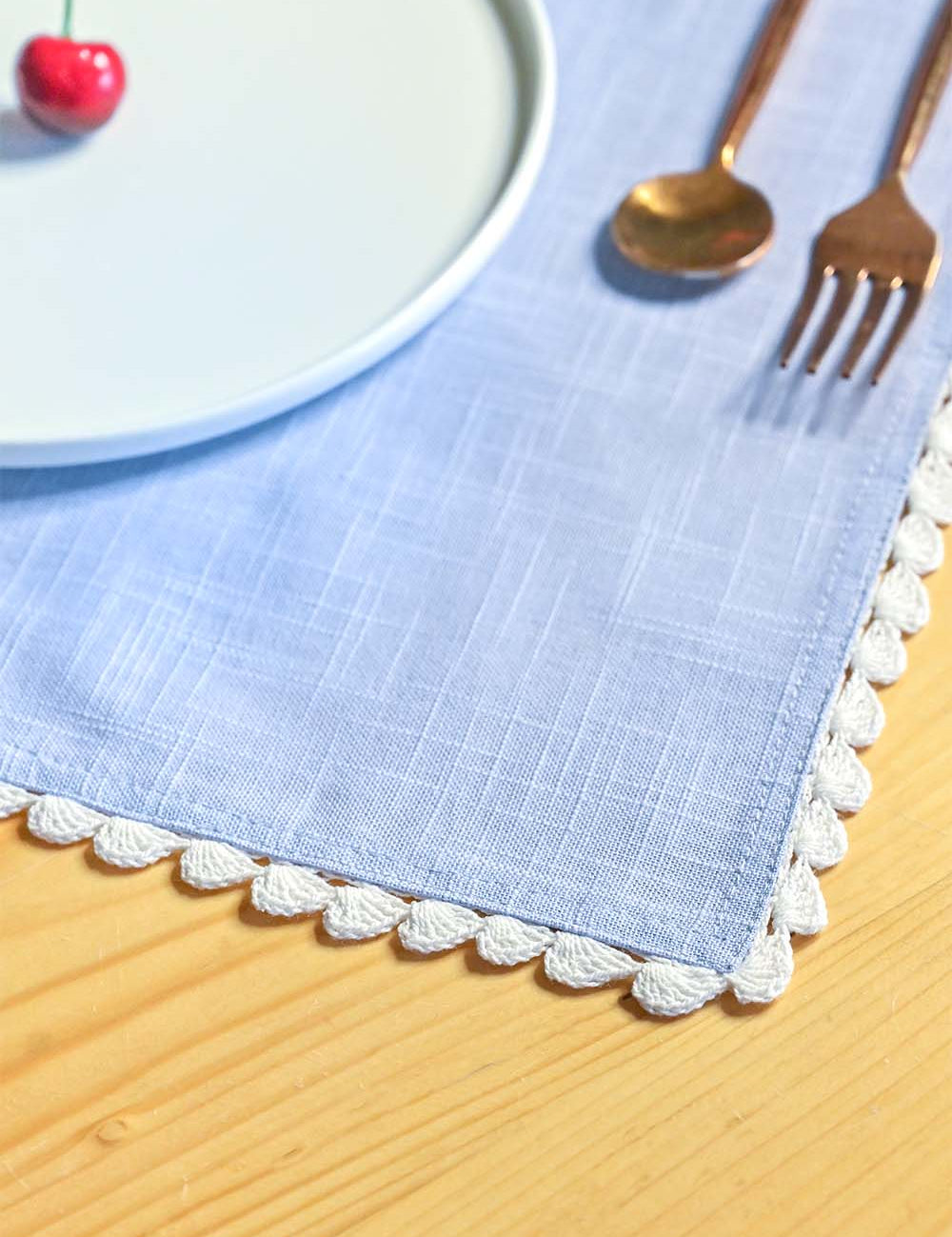 Silver Mist Hand Crochet Placemats - Set of 6