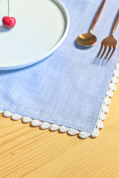 Silver Mist Hand Crochet Placemats - Set of 6