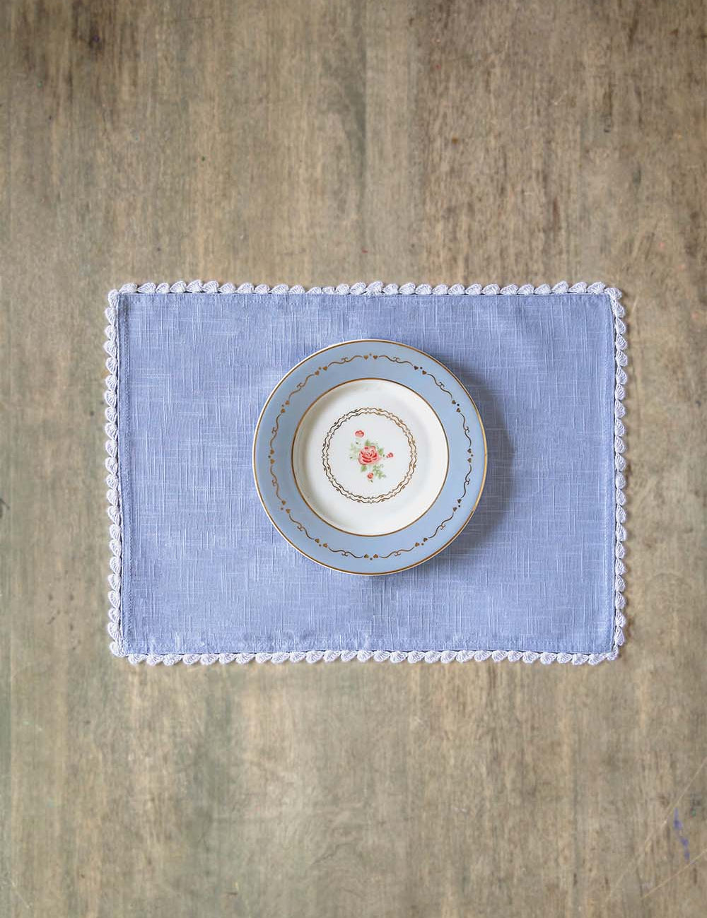 Silver Mist Hand Crochet Placemats - Set of 6