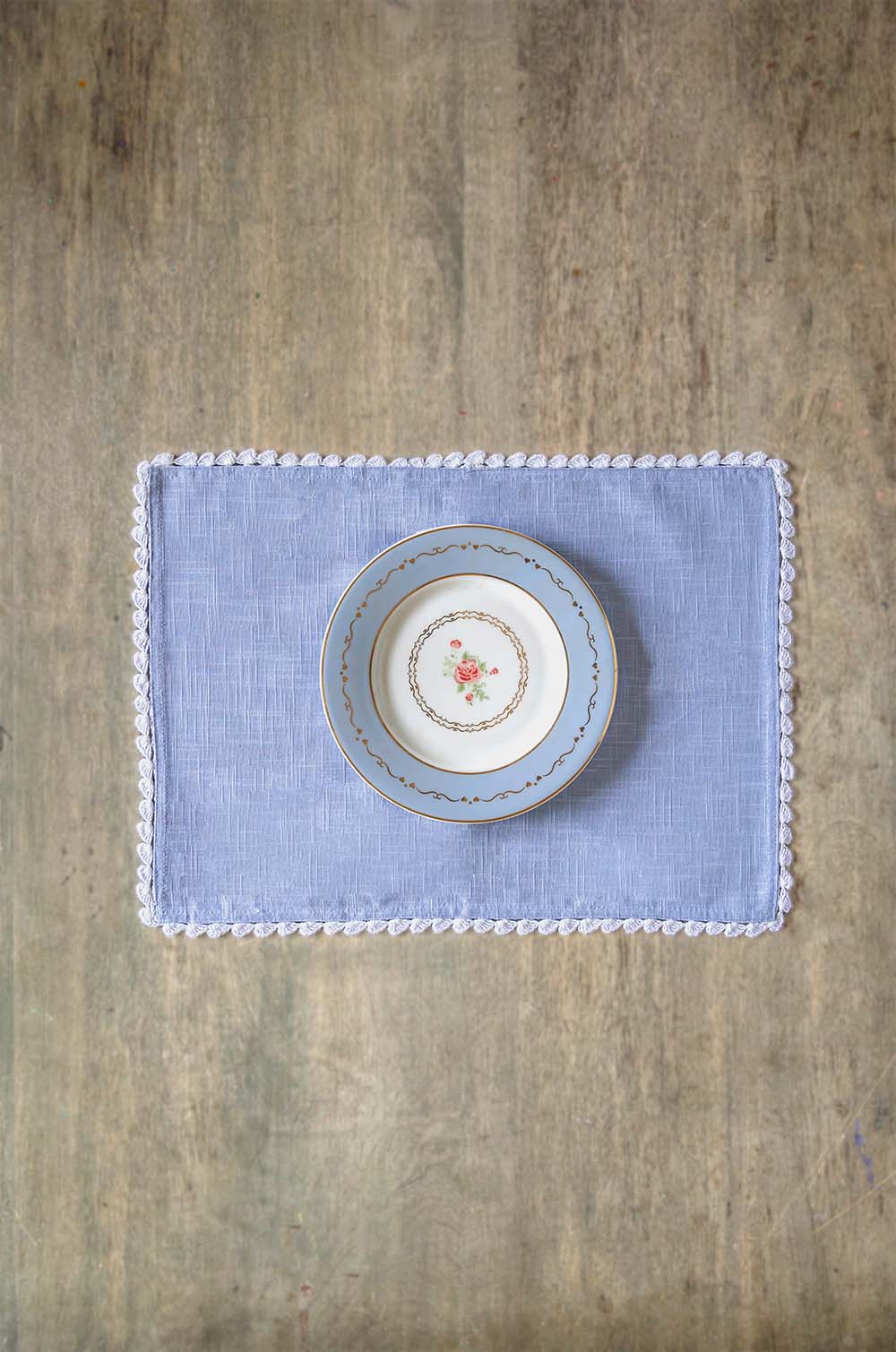 Silver Mist Hand Crochet Placemats - Set of 6