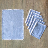 Silver Mist Hand Crochet Placemats - Set of 6