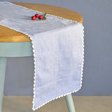Silver Mist Hand Crochet Table Runner