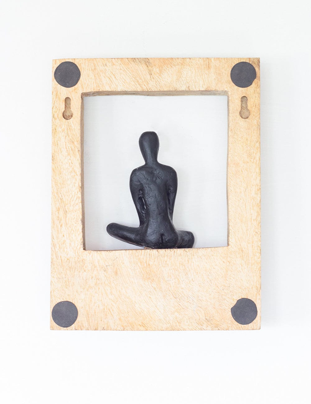 Sitting Man Wood & Metal Wall Décor Frame