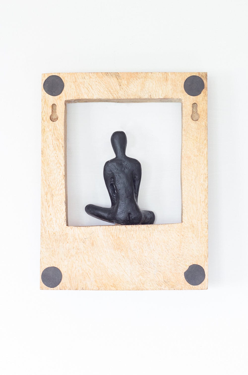 Sitting Man Wood & Metal Wall Décor Frame