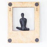 Sitting Man Wood & Metal Wall Décor Frame