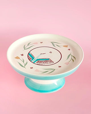 Skylark Handpainted Ceramic Cake Stand 24 cm