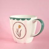 Skylark Handpainted Ceramic Coffee Mug With Lid 385 ml