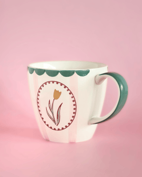Skylark Handpainted Ceramic Coffee Mug With Lid 385 ml