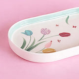 Skylark Handpainted Ceramic Oval Platter & Nutbowl