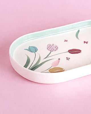 Skylark Handpainted Ceramic Oval Platter