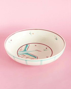 Skylark Handpainted Ceramic Pasta Bowl 21cm