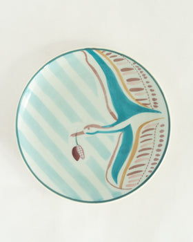 Skylark Handpainted Ceramic Round Plate Curve 16cm