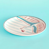 Skylark Handpainted Ceramic Round Plate Curve 16cm