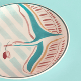 Skylark Handpainted Ceramic Round Plate Curve 16cm