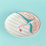 Skylark Handpainted Ceramic Round Plate Curve 16cm