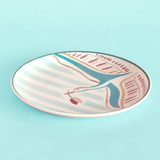 Skylark Handpainted Ceramic Round Plate Curve 16cm