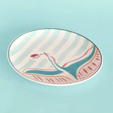Skylark Handpainted Ceramic Round Plate Curve 16cm