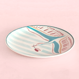 Skylark Handpainted Ceramic Round Plate - Set of 4