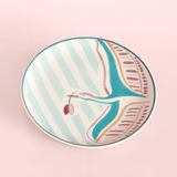 Skylark Handpainted Ceramic Round Plate - Set of 4