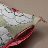Soft furnishings Alice Hand Embroidered Cushion Cover- Mint Green
