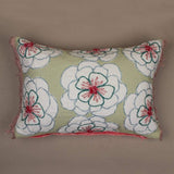 Soft furnishings Alice Hand Embroidered Cushion Cover- Mint Green