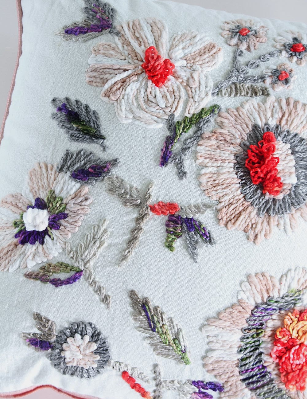 Soft furnishings All In Bloom Embroidered Cushion Cover