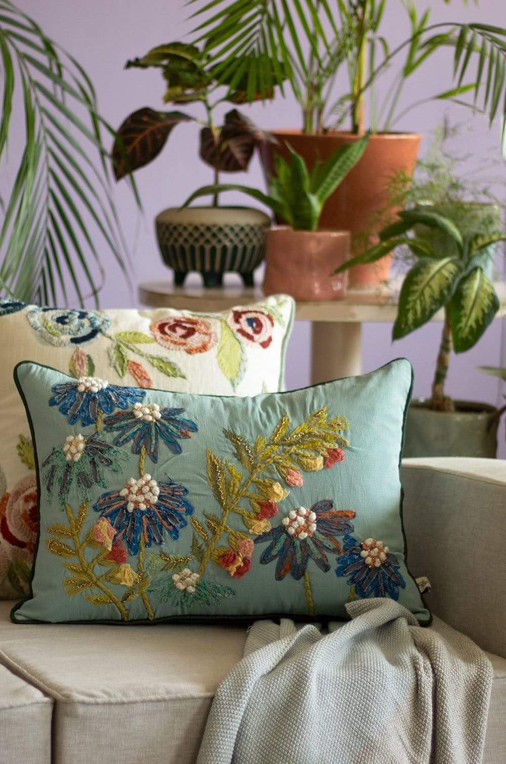 Soft furnishings Aster Embroidered Cushion Cover