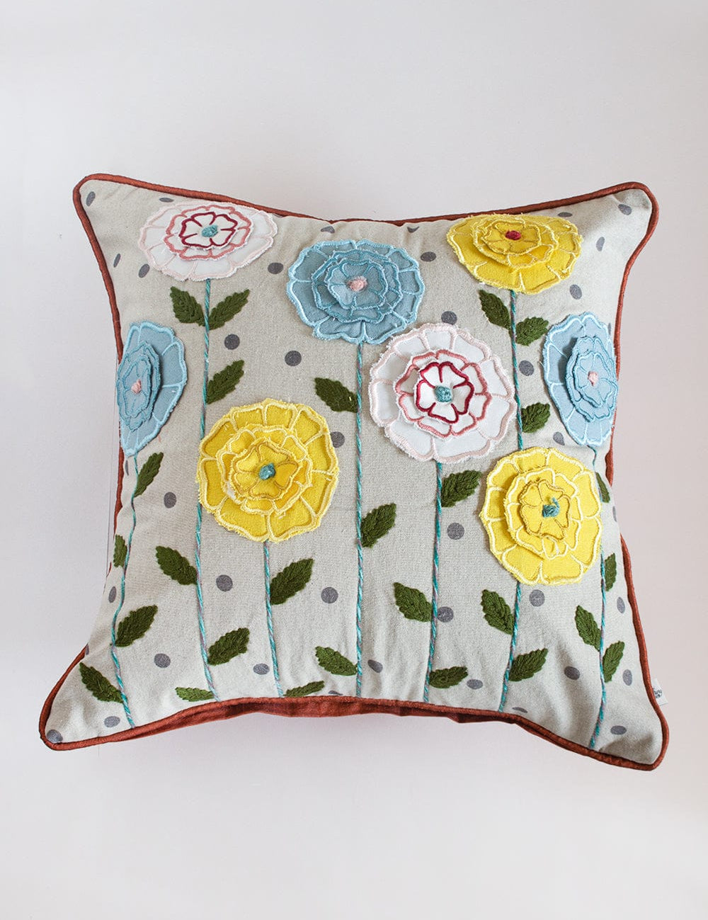 Soft furnishings Chrysanthemum Embroidered Cushion Cover