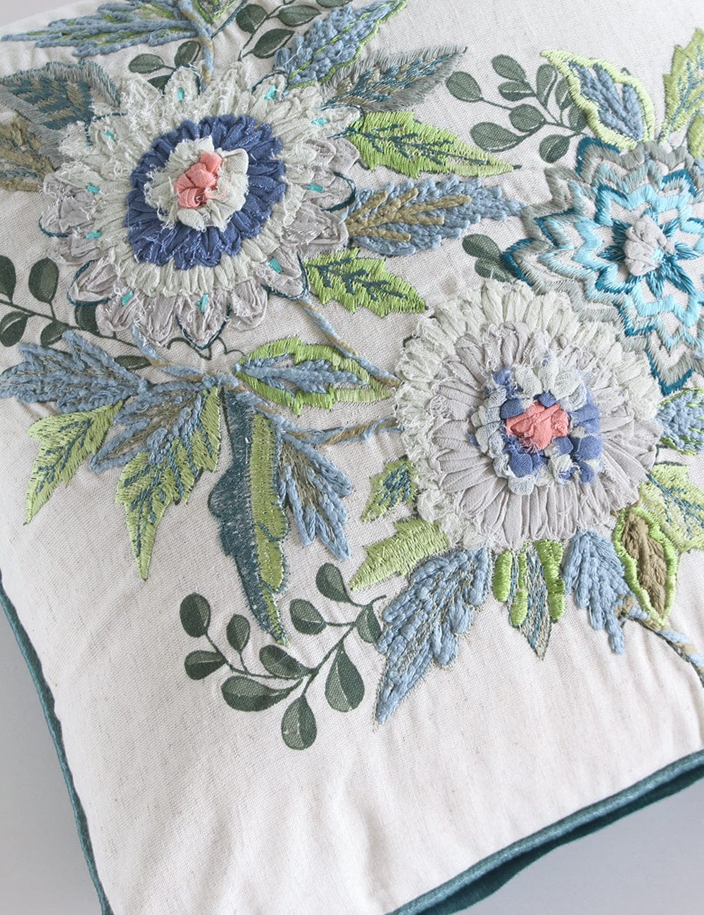 Soft furnishings Crazy Daisy Embroidered Cushion Cover