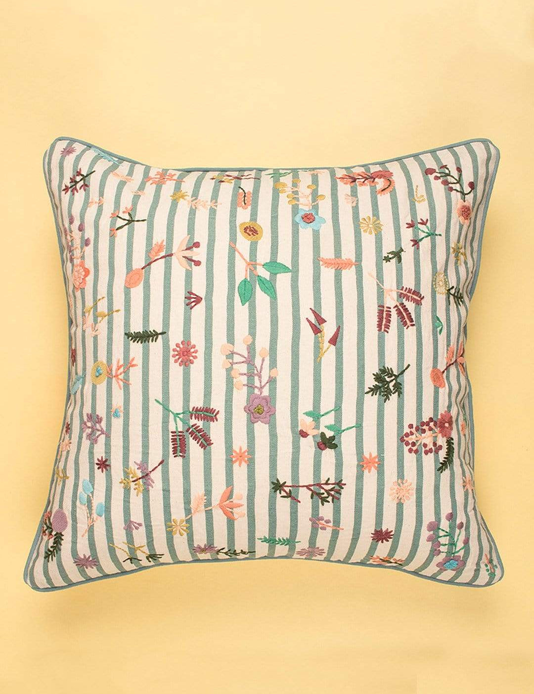Soft furnishings Floral Stripes Cushion Cover