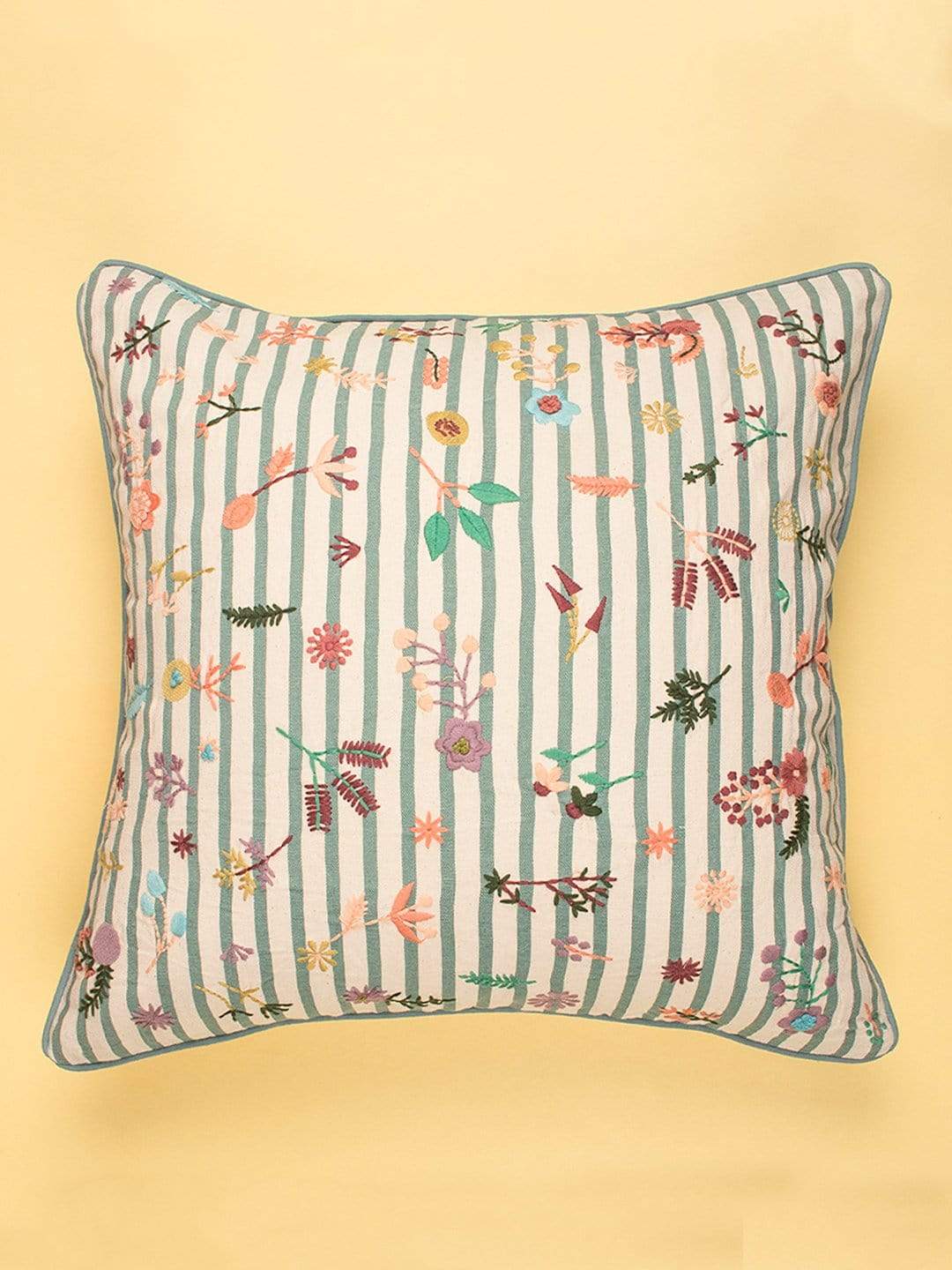 Soft furnishings Floral Stripes Cushion Cover