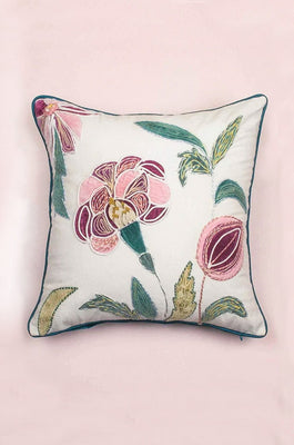 Soft furnishings Jacobean Rose Embroidered Cushion Cover