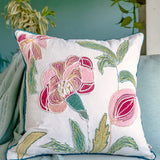 Soft furnishings Jacobean Rose Embroidered Cushion Cover
