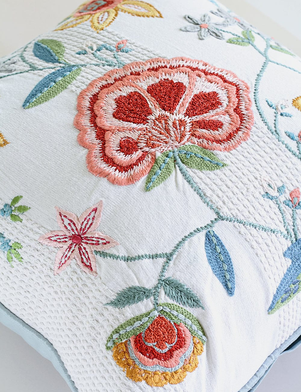 Soft furnishings Peony Embroidered Cushion Cover
