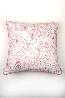 Soft furnishings Pink Kelly Embroidered Cushion Cover