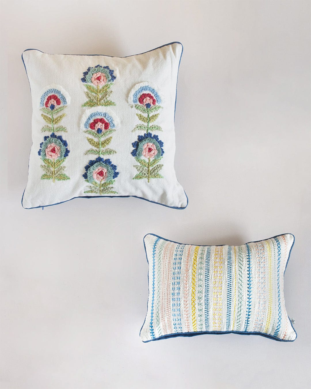 Soft furnishings Powder Blue Cushion Covers Collection - Set of 2