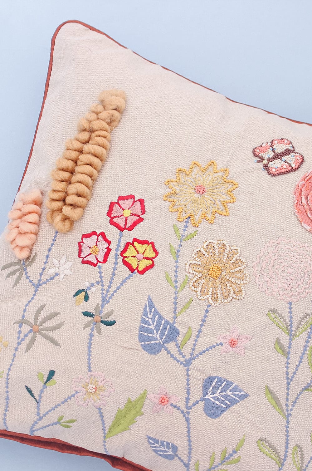 Soft furnishings Ranunculus Embroidered Cushion Cover