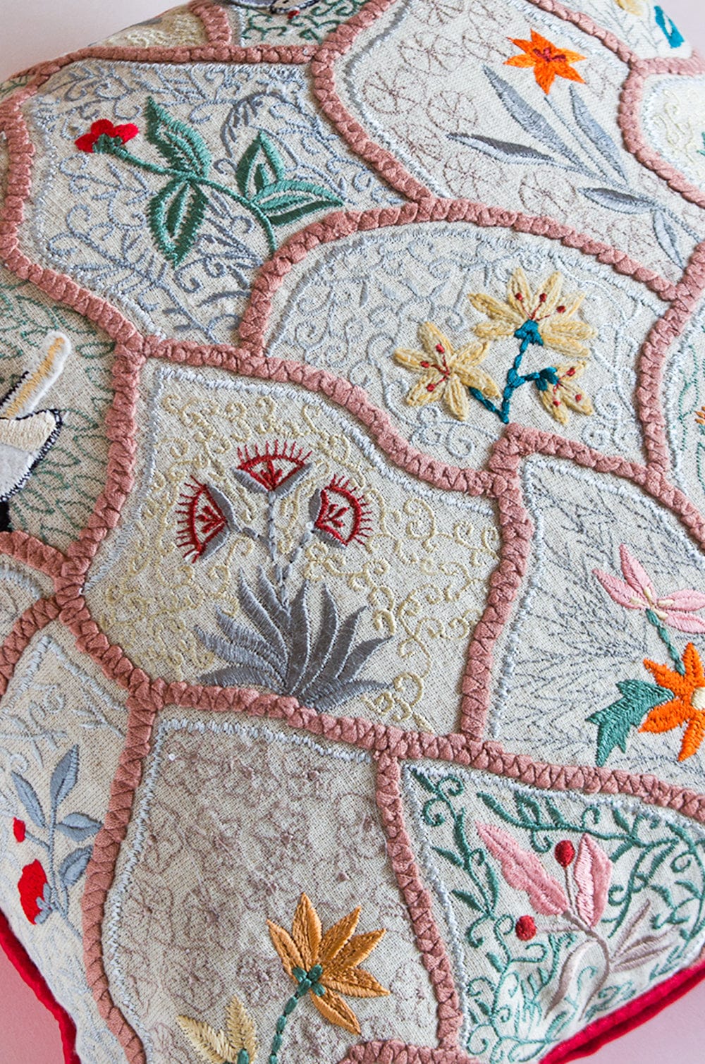 Soft furnishings Roses Are Red Embroidered Cushion Cover