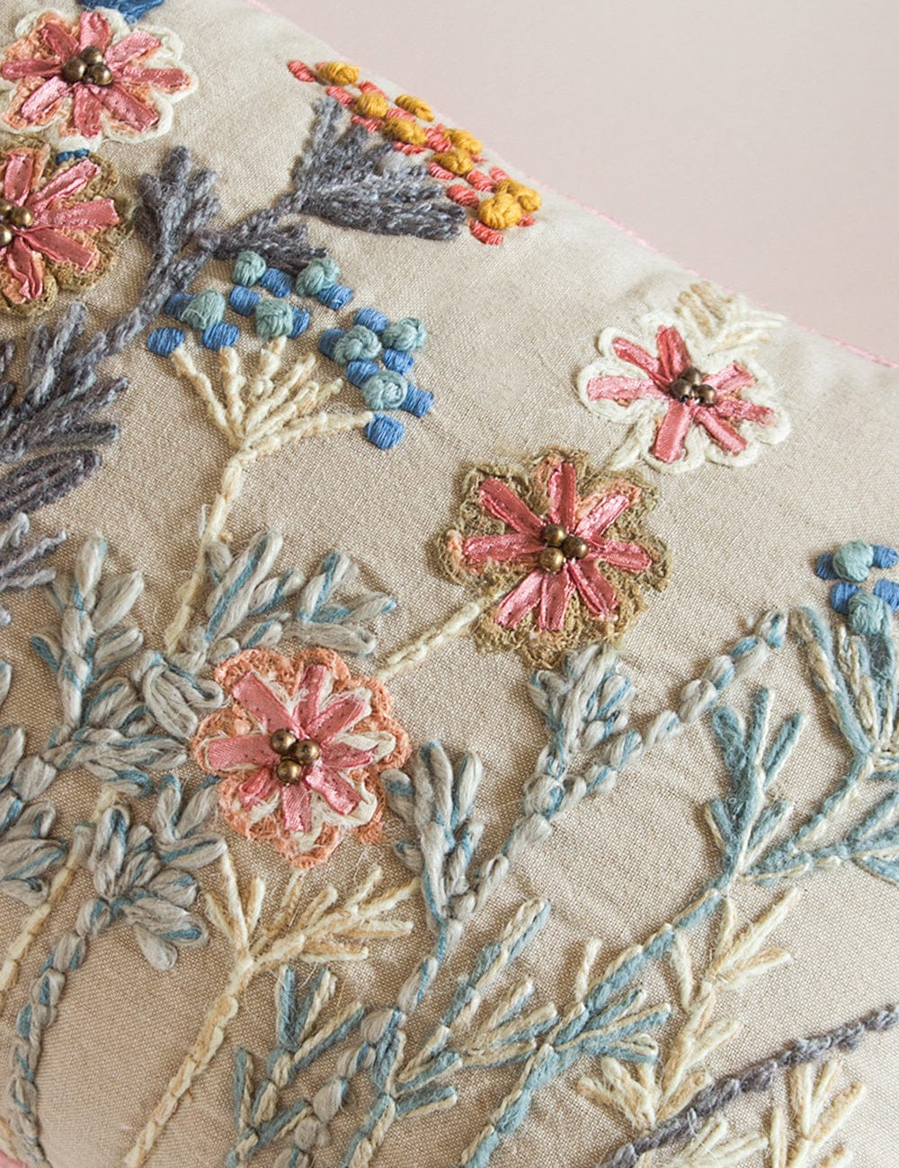 Soft furnishings Statice Embroidered Cushion Cover