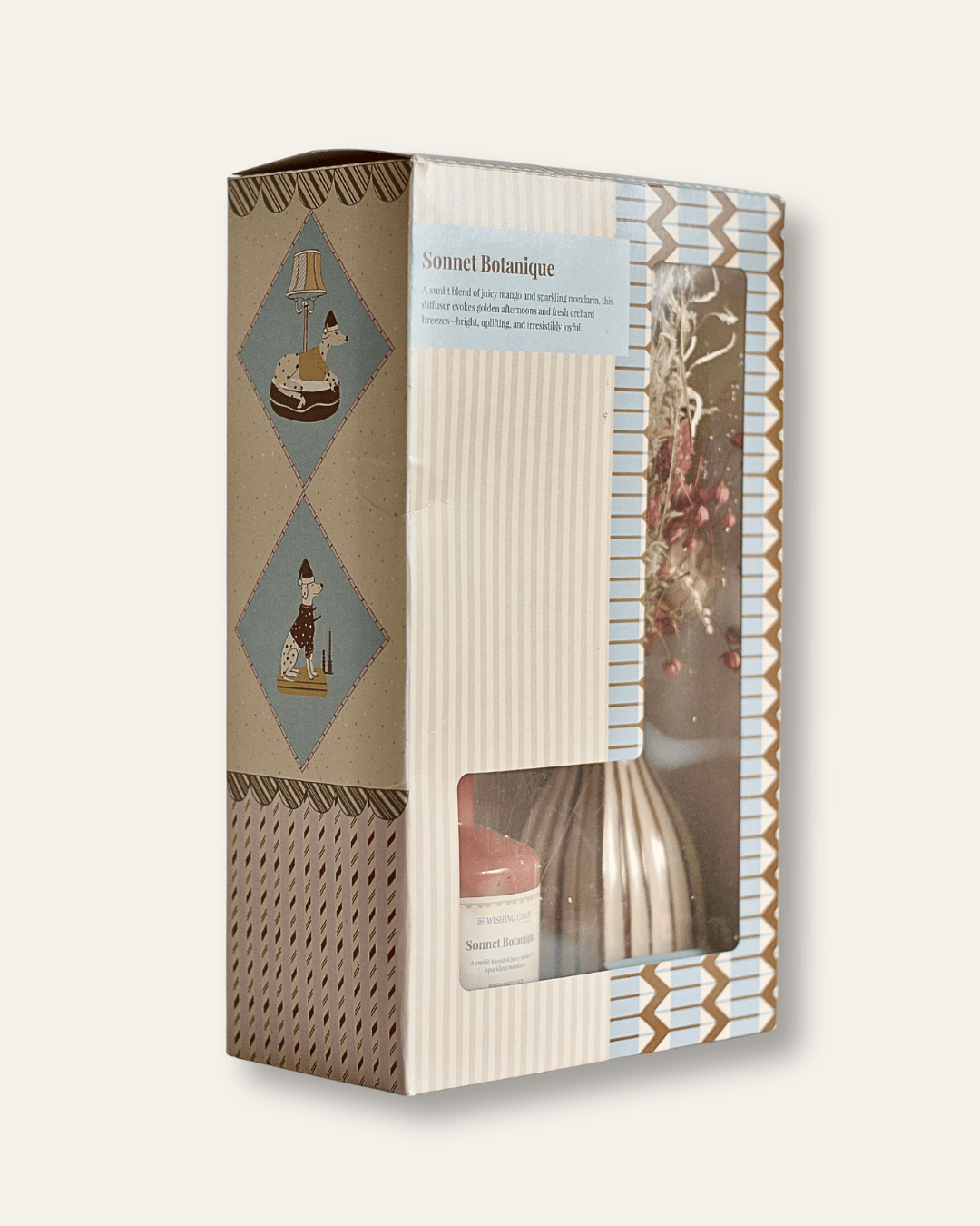Sonnet Botanique - Reed Diffuser With Ceramic Vase and Botanical Flowers | The Wishing Chair