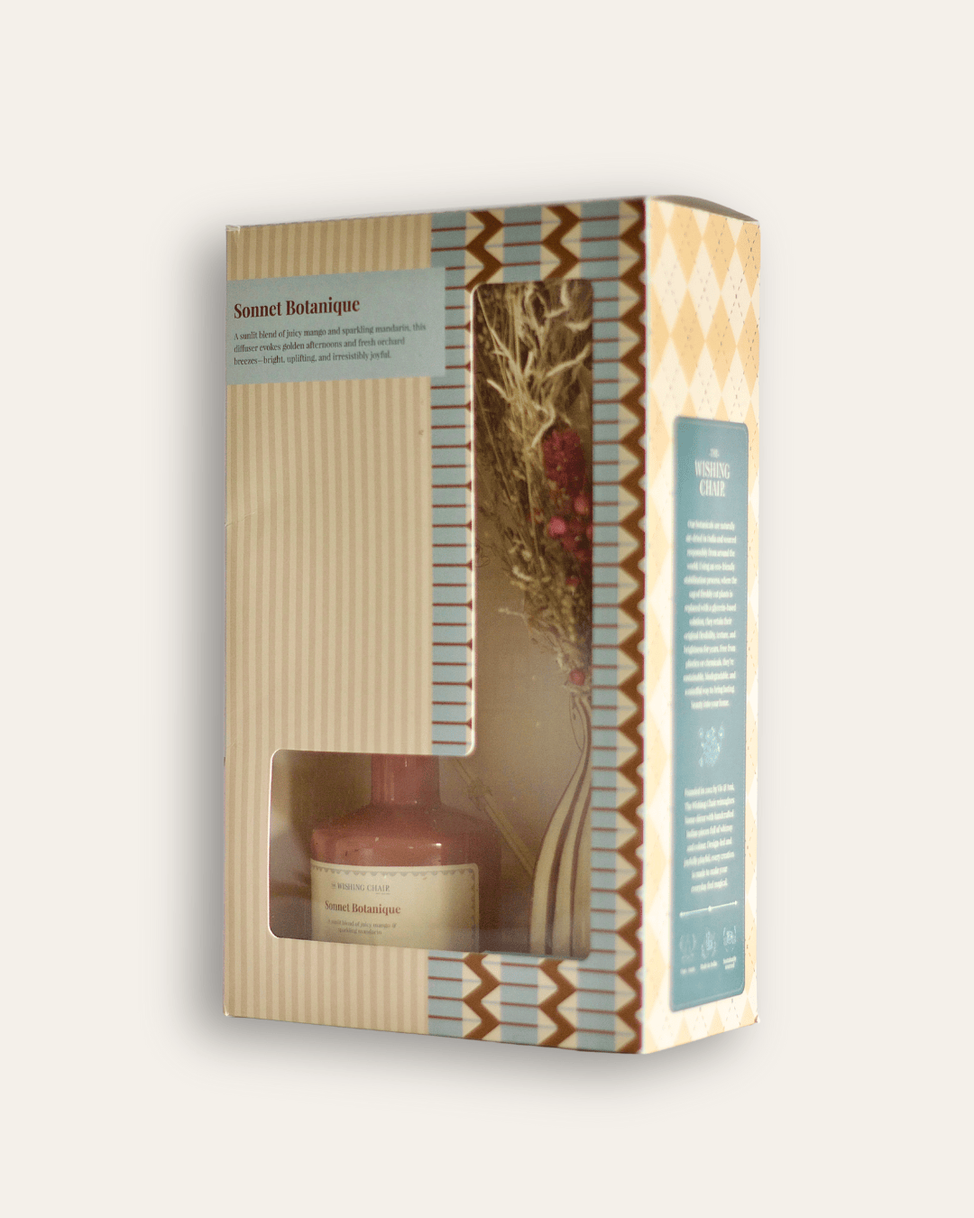 Sonnet Botanique - Reed Diffuser With Ceramic Vase and Botanical Flowers | The Wishing Chair