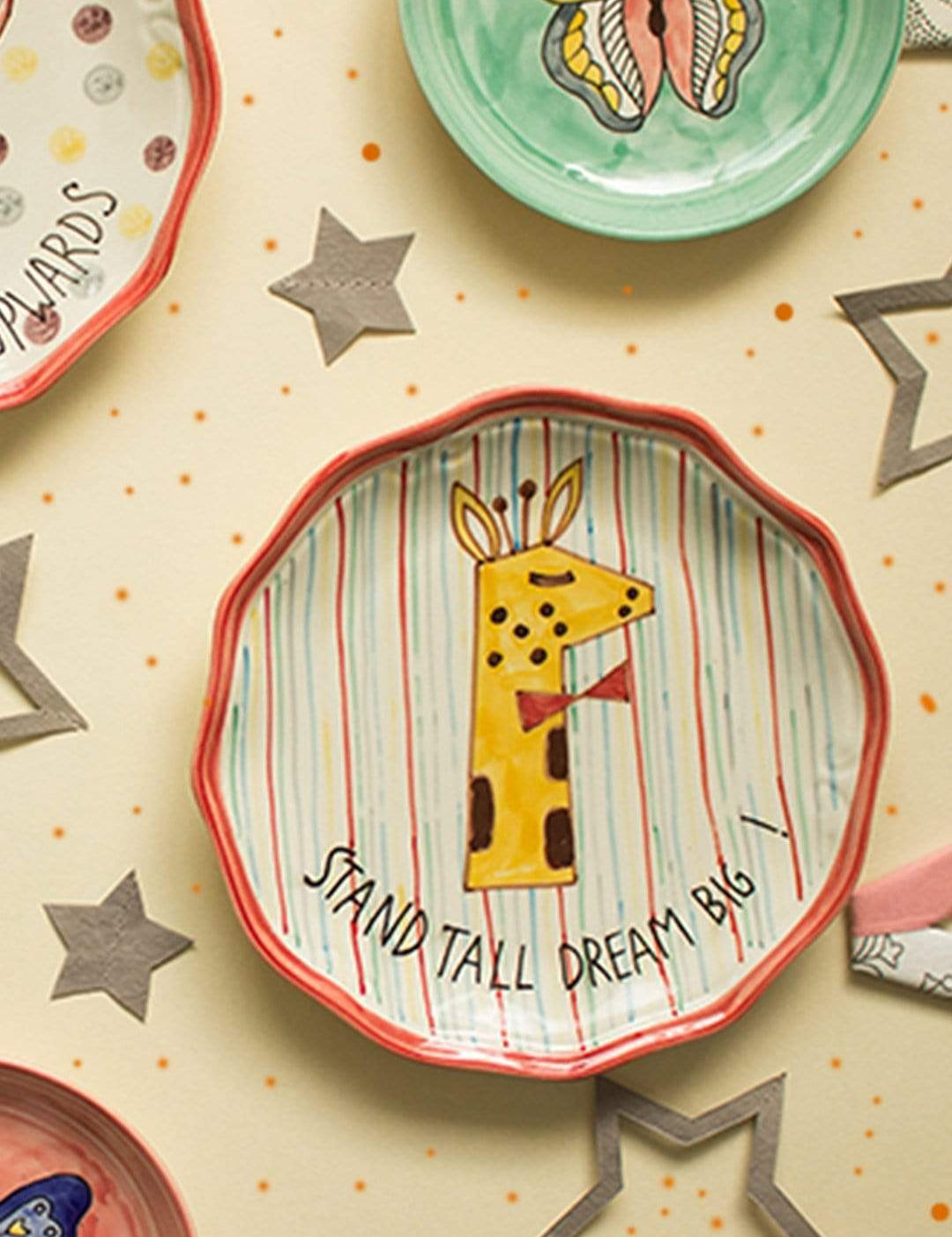 Stand Tall Handpainted Stoneware Wall Plate