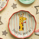 Stand Tall Handpainted Stoneware Wall Plate