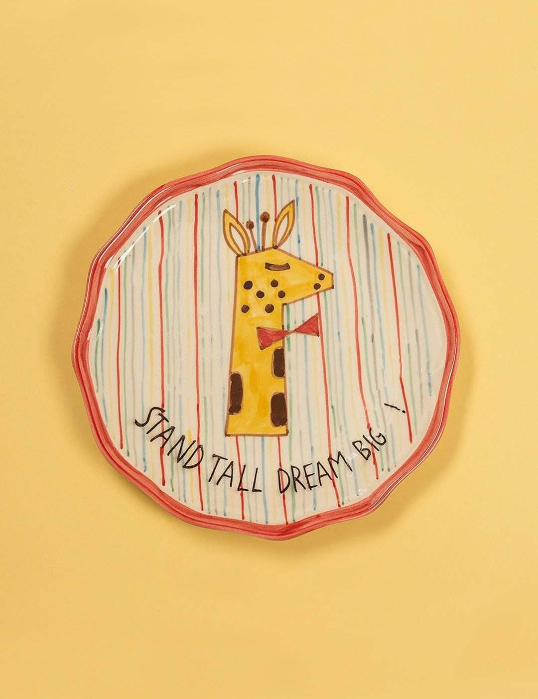 Stand Tall Handpainted Stoneware Wall Plate